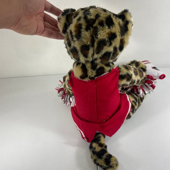 Build-A-Bear Leopard UGA Go Dawgs Cheetah Cheerleader Uniform Mega Phone Animal - Picture 6 of 10